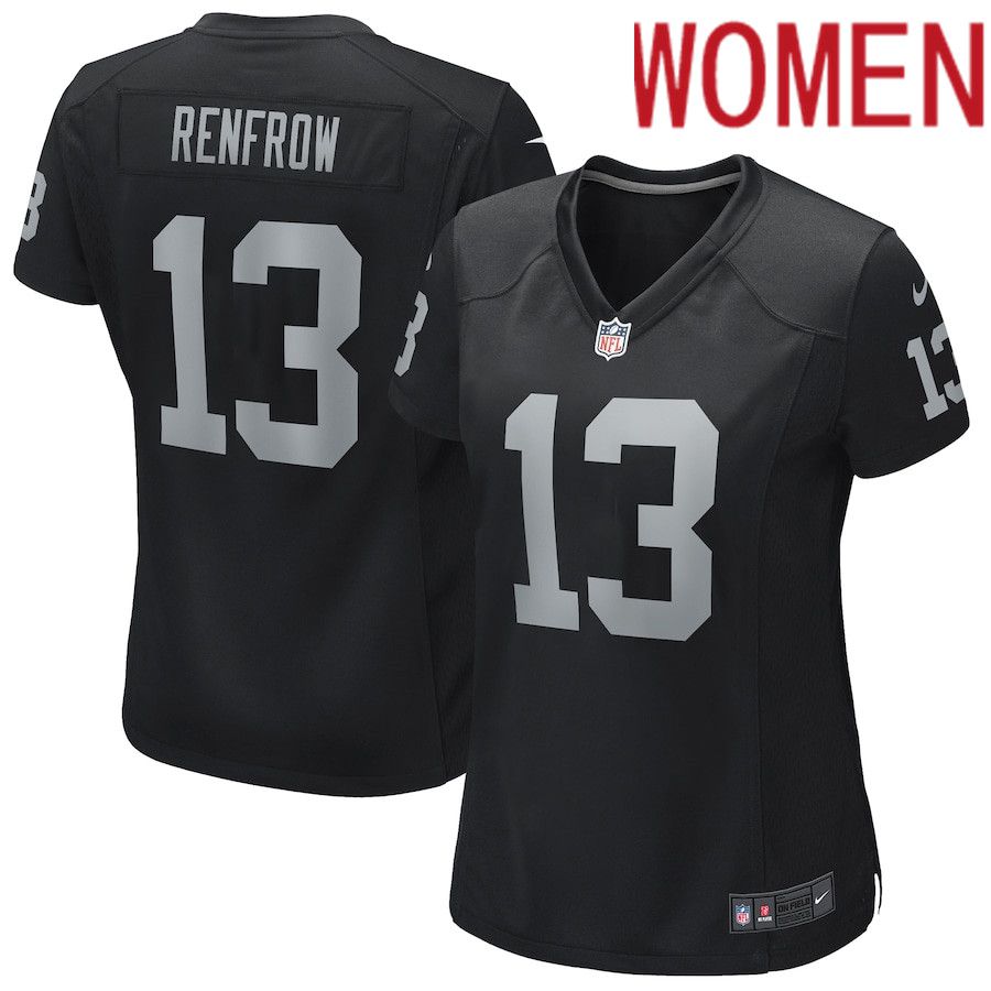Women Oakland Raiders #13 Hunter Renfrow Black Nike Game Player NFL Jersey->women nfl jersey->Women Jersey